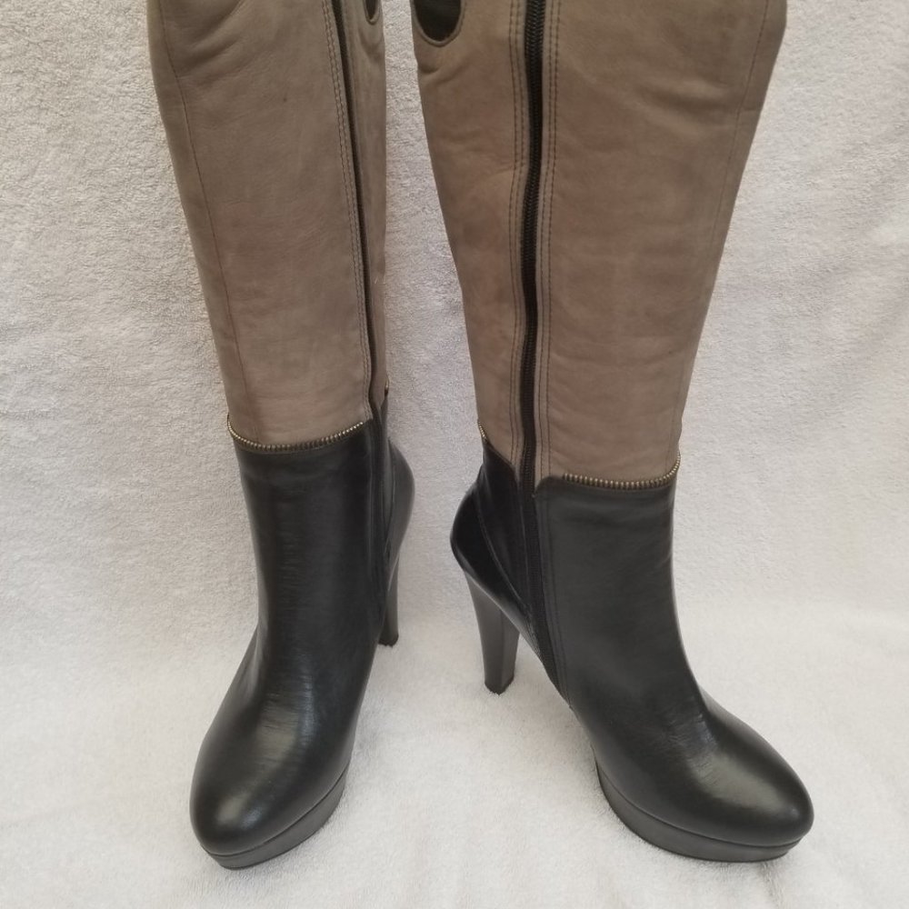 Beautiful Ulas Brand Tall Boots all leather suede and leather .